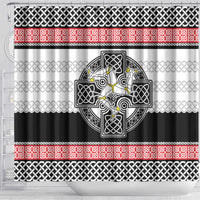 Isle of Man Celtic Knot Shower Curtain Celtic Nation Heritage Pride - Wonder Print Shop