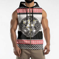 Isle of Man Celtic Knot Sleeveless Zip Hoodie Celtic Nation Heritage Pride - Wonder Print Shop