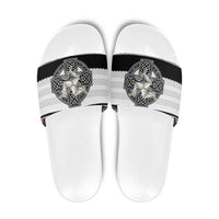 Isle of Man Celtic Knot Slide Sandals Celtic Nation Heritage Pride - Wonder Print Shop