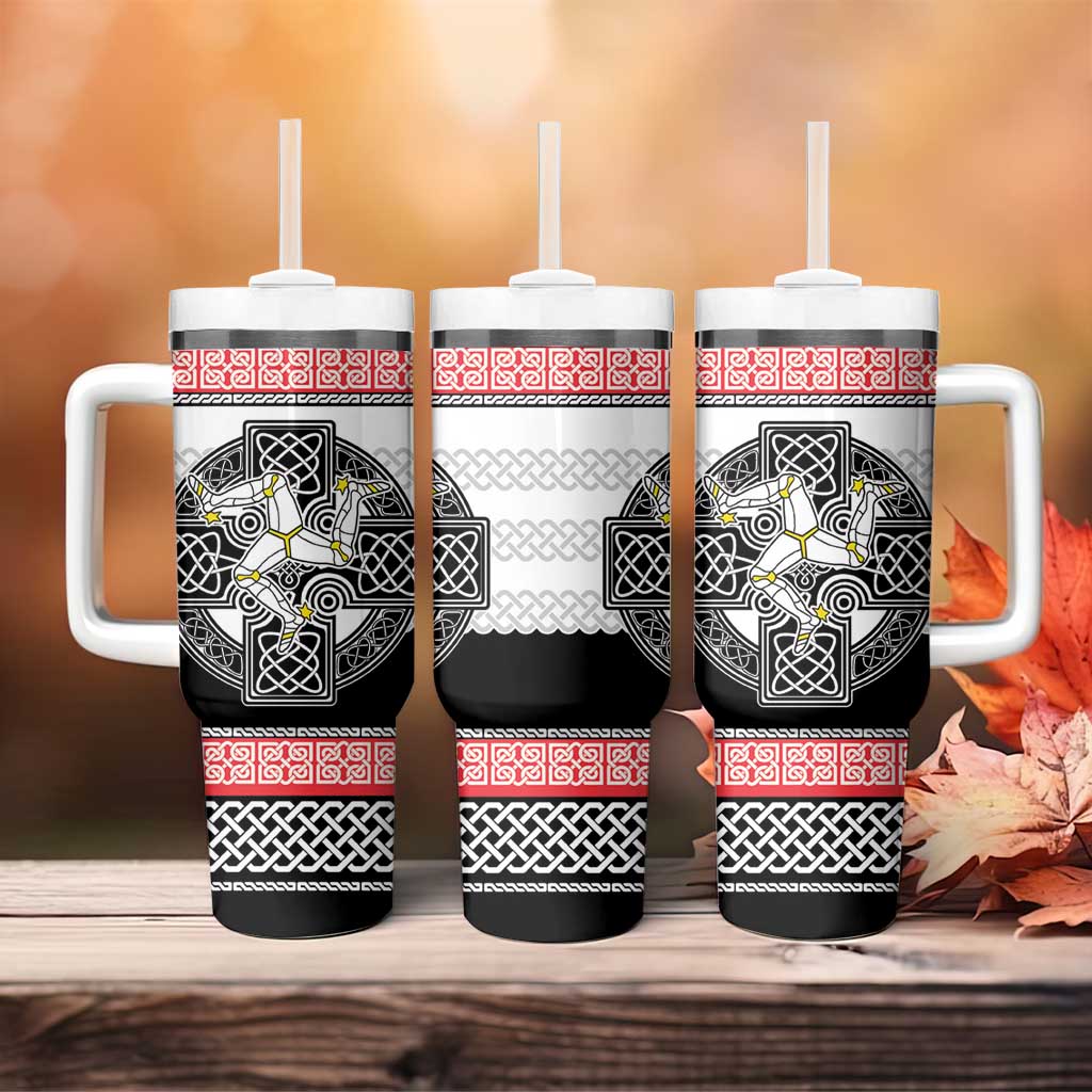 Isle of Man Celtic Knot Tumbler With Handle Celtic Nation Heritage Pride - Wonder Print Shop