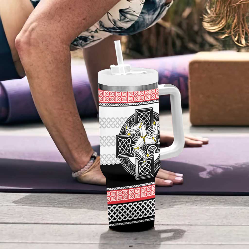 Isle of Man Celtic Knot Tumbler With Handle Celtic Nation Heritage Pride - Wonder Print Shop