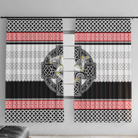 Isle of Man Celtic Knot Window Curtain Celtic Nation Heritage Pride - Wonder Print Shop