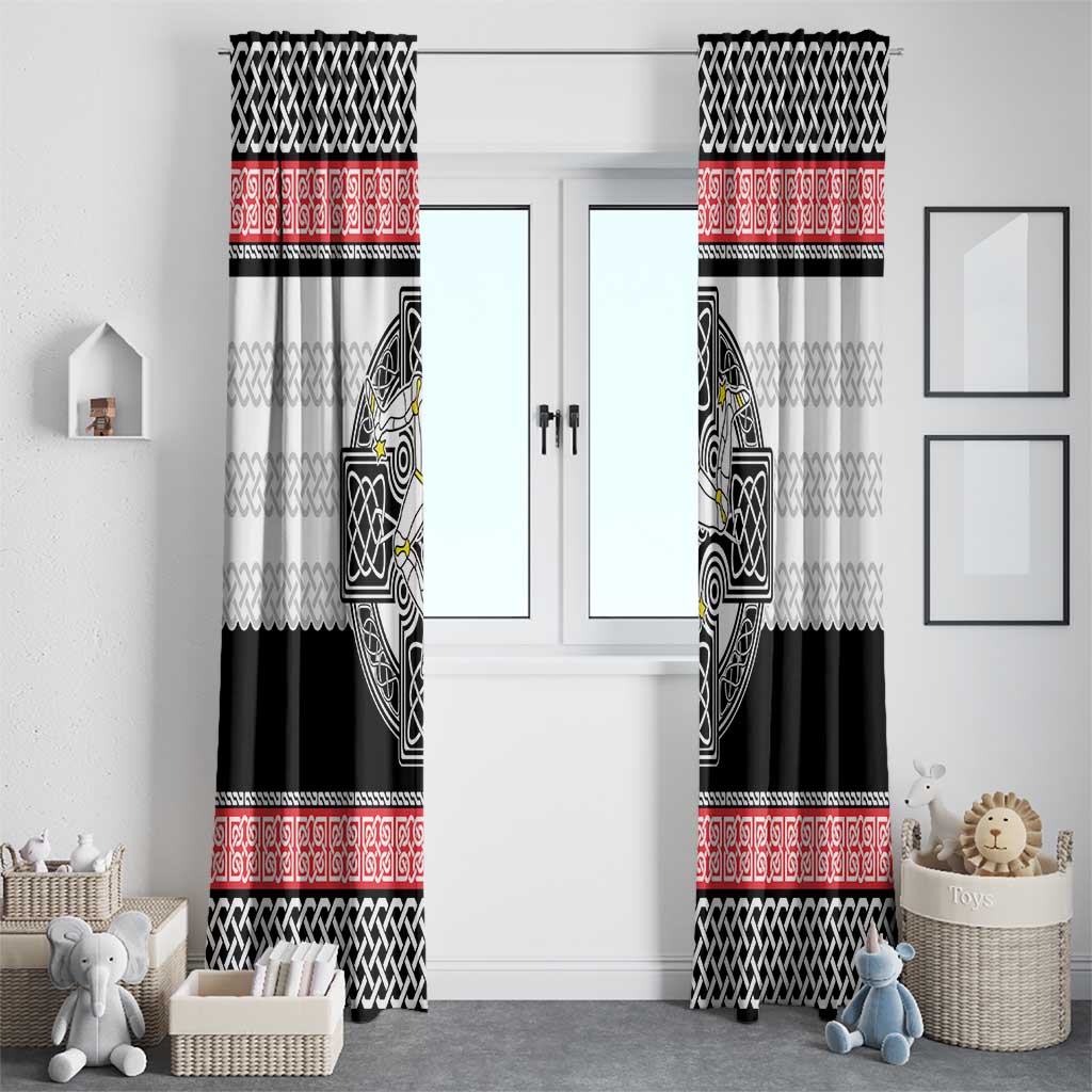 Isle of Man Celtic Knot Window Curtain Celtic Nation Heritage Pride - Wonder Print Shop