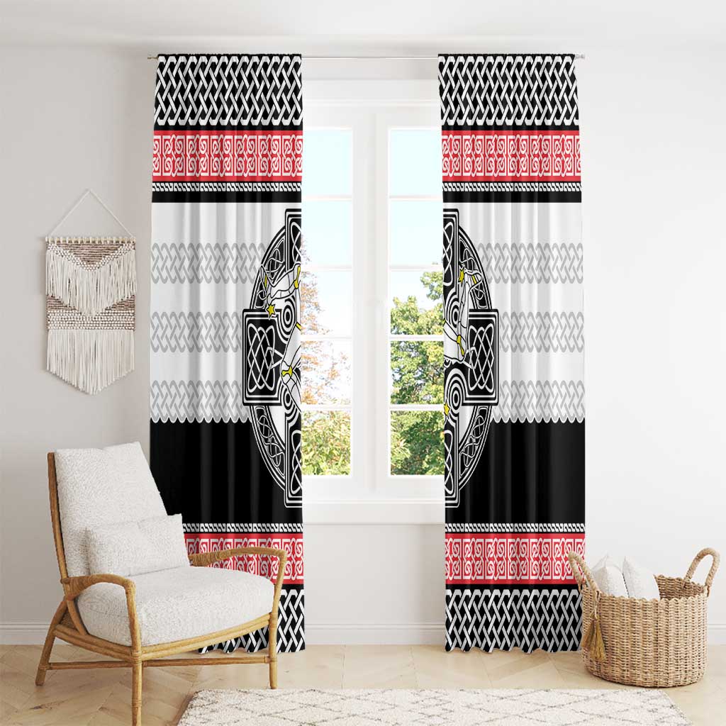 Isle of Man Celtic Knot Window Curtain Celtic Nation Heritage Pride - Wonder Print Shop