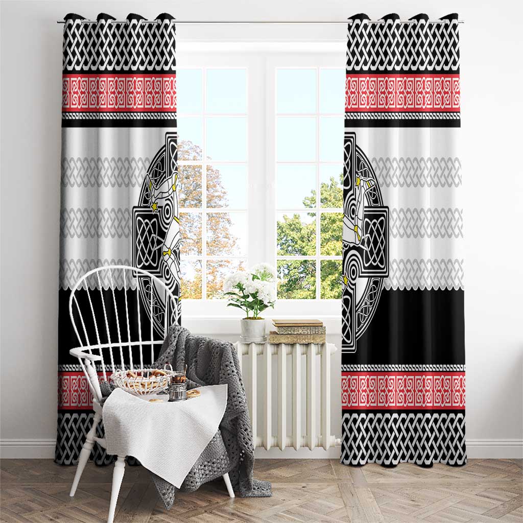 Isle of Man Celtic Knot Window Curtain Celtic Nation Heritage Pride - Wonder Print Shop