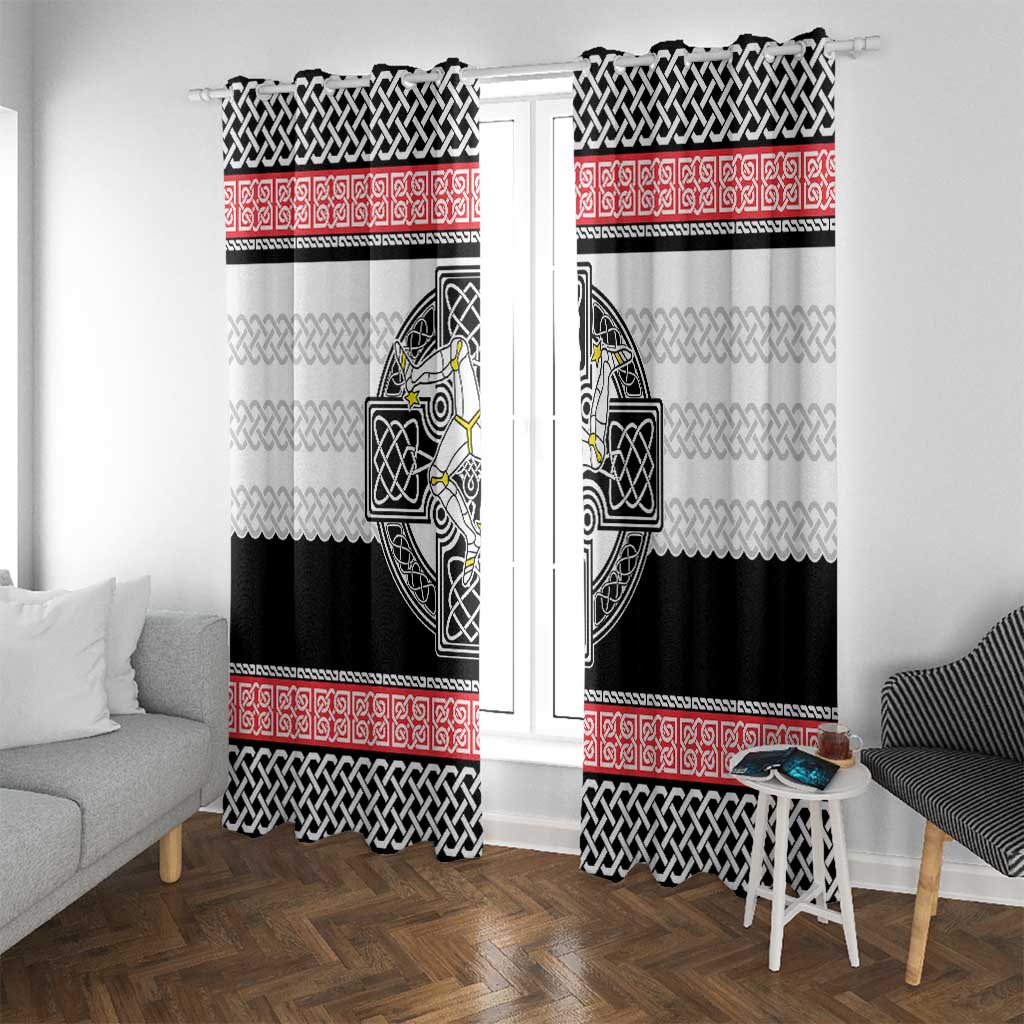 Isle of Man Celtic Knot Window Curtain Celtic Nation Heritage Pride - Wonder Print Shop