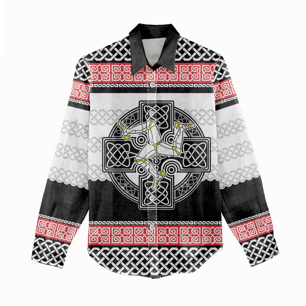 Isle of Man Celtic Knot Women Casual Shirt Celtic Nation Heritage Pride - Wonder Print Shop
