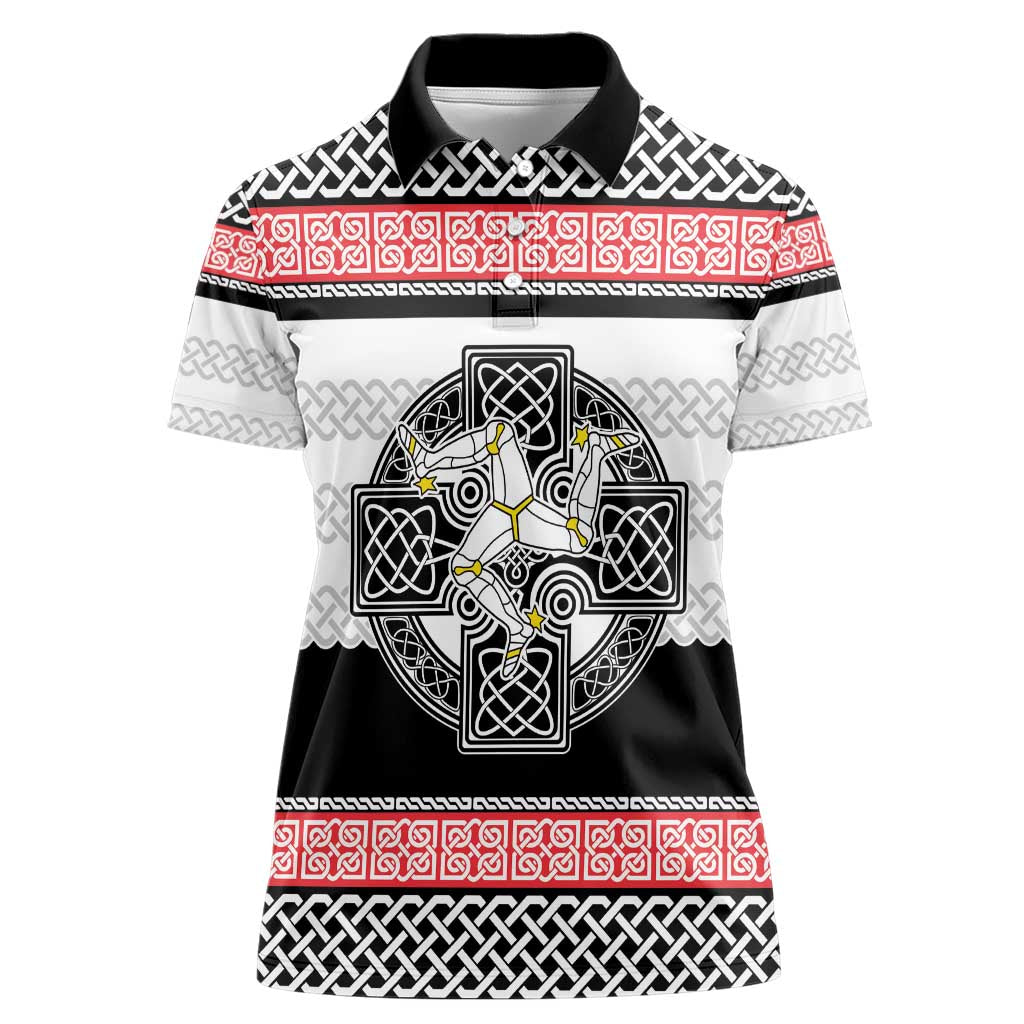 Isle of Man Celtic Knot Women Polo Shirt Celtic Nation Heritage Pride - Wonder Print Shop