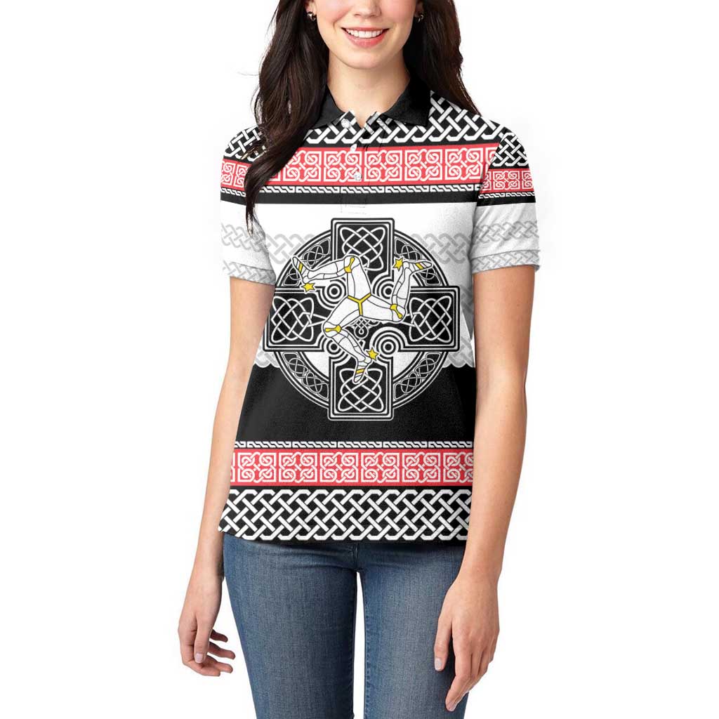 Isle of Man Celtic Knot Women Polo Shirt Celtic Nation Heritage Pride - Wonder Print Shop