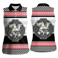 Isle of Man Celtic Knot Women Sleeveless Polo Shirt Celtic Nation Heritage Pride - Wonder Print Shop