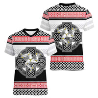 Isle of Man Celtic Knot Women V-Neck T-Shirt Celtic Nation Heritage Pride - Wonder Print Shop