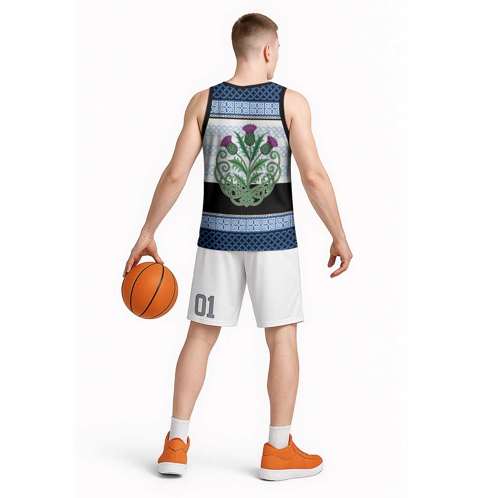 Scotland Celtic Knot Basketball Jersey Celtic Nation Heritage Pride - Wonder Print Shop