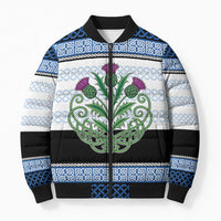 Scotland Celtic Knot Bomber Puffer Jacket Celtic Nation Heritage Pride - Wonder Print Shop