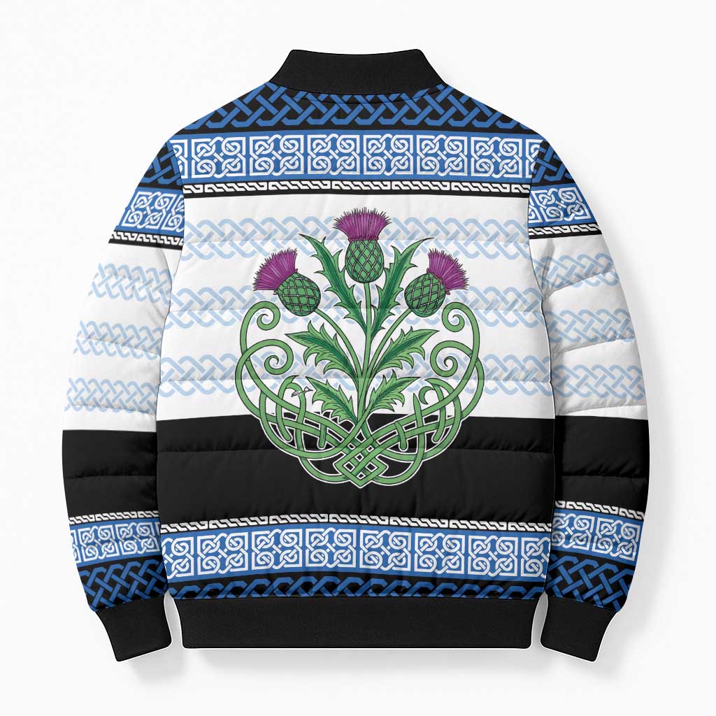 Scotland Celtic Knot Bomber Puffer Jacket Celtic Nation Heritage Pride - Wonder Print Shop