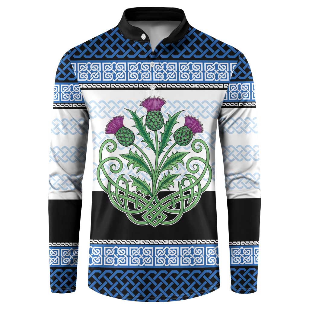 Scotland Celtic Knot Button Sweatshirt Celtic Nation Heritage Pride - Wonder Print Shop