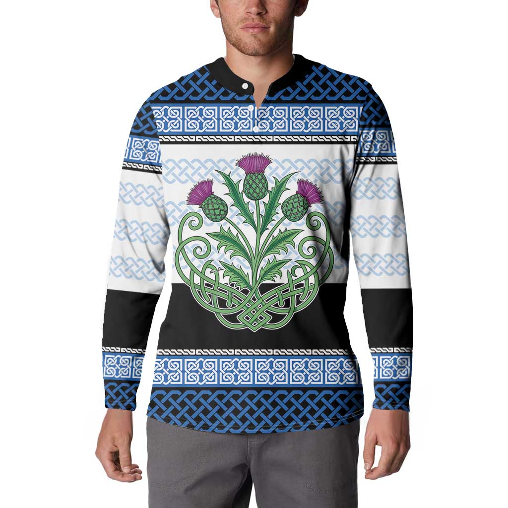 Scotland Celtic Knot Button Sweatshirt Celtic Nation Heritage Pride - Wonder Print Shop
