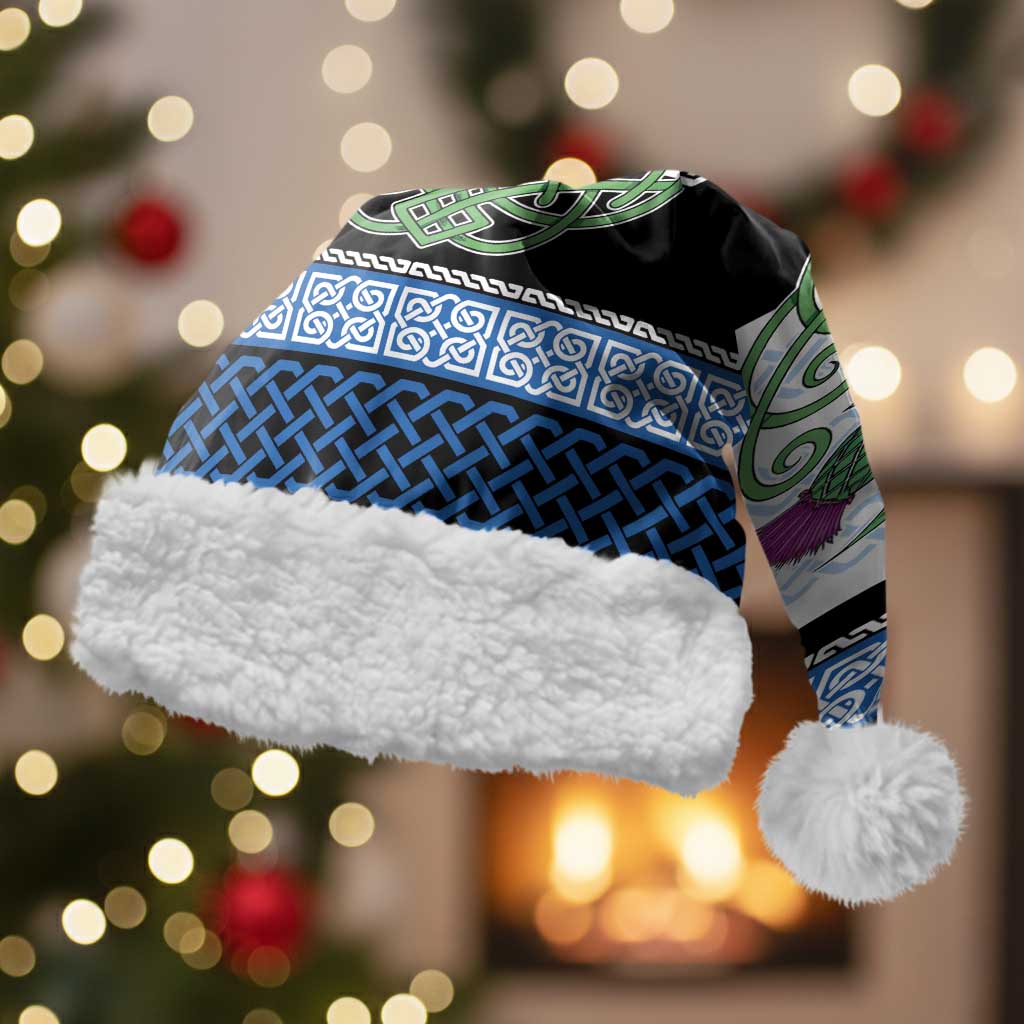 Scotland Celtic Knot Christmas Santa Hat Celtic Nation Heritage Pride - Wonder Print Shop