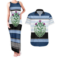 Scotland Celtic Knot Couples Matching Tank Maxi Dress and Hawaiian Shirt Celtic Nation Heritage Pride - Wonder Print Shop