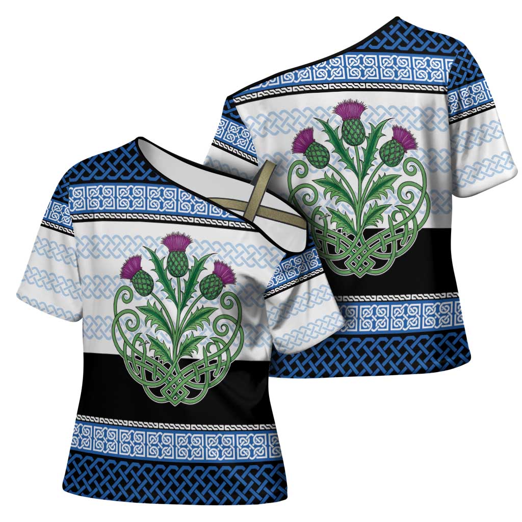 Scotland Celtic Knot Cross Shoulder Shirt Celtic Nation Heritage Pride - Wonder Print Shop