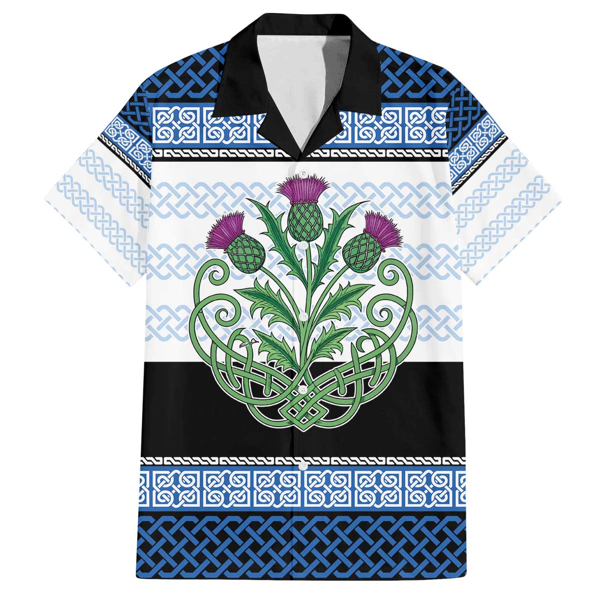 Scotland Celtic Knot Family Matching Off The Shoulder Long Sleeve Dress and Hawaiian Shirt Celtic Nation Heritage Pride - Wonder Print Shop
