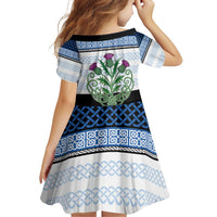 Scotland Celtic Knot Family Matching Off Shoulder Short Dress and Hawaiian Shirt Celtic Nation Heritage Pride - Wonder Print Shop