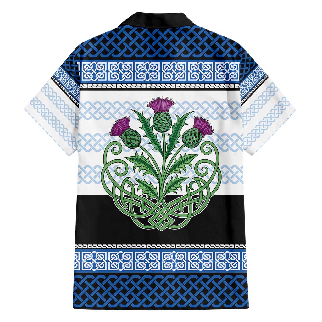 Scotland Celtic Knot Family Matching Short Sleeve Bodycon Dress and Hawaiian Shirt Celtic Nation Heritage Pride - Wonder Print Shop