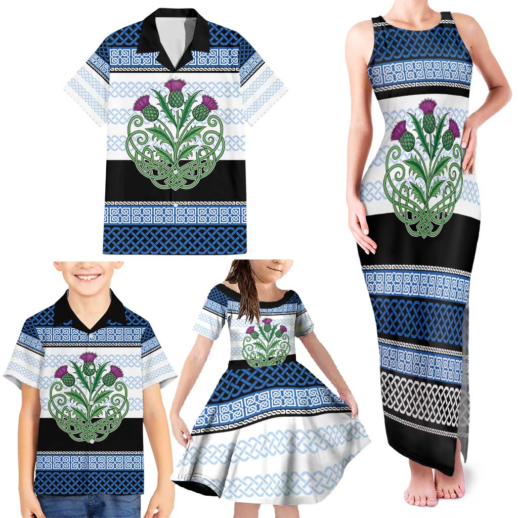Scotland Celtic Knot Family Matching Tank Maxi Dress and Hawaiian Shirt Celtic Nation Heritage Pride - Wonder Print Shop