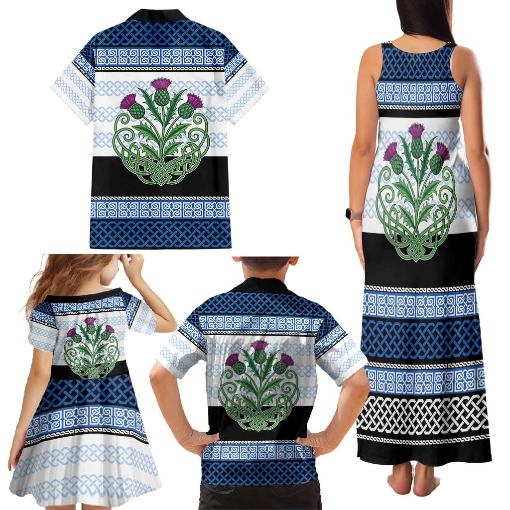 Scotland Celtic Knot Family Matching Tank Maxi Dress and Hawaiian Shirt Celtic Nation Heritage Pride - Wonder Print Shop