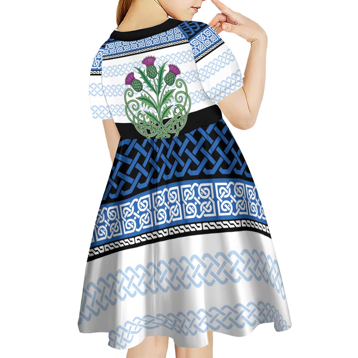 Scotland Celtic Knot Kid Short Sleeve Dress Celtic Nation Heritage Pride - Wonder Print Shop