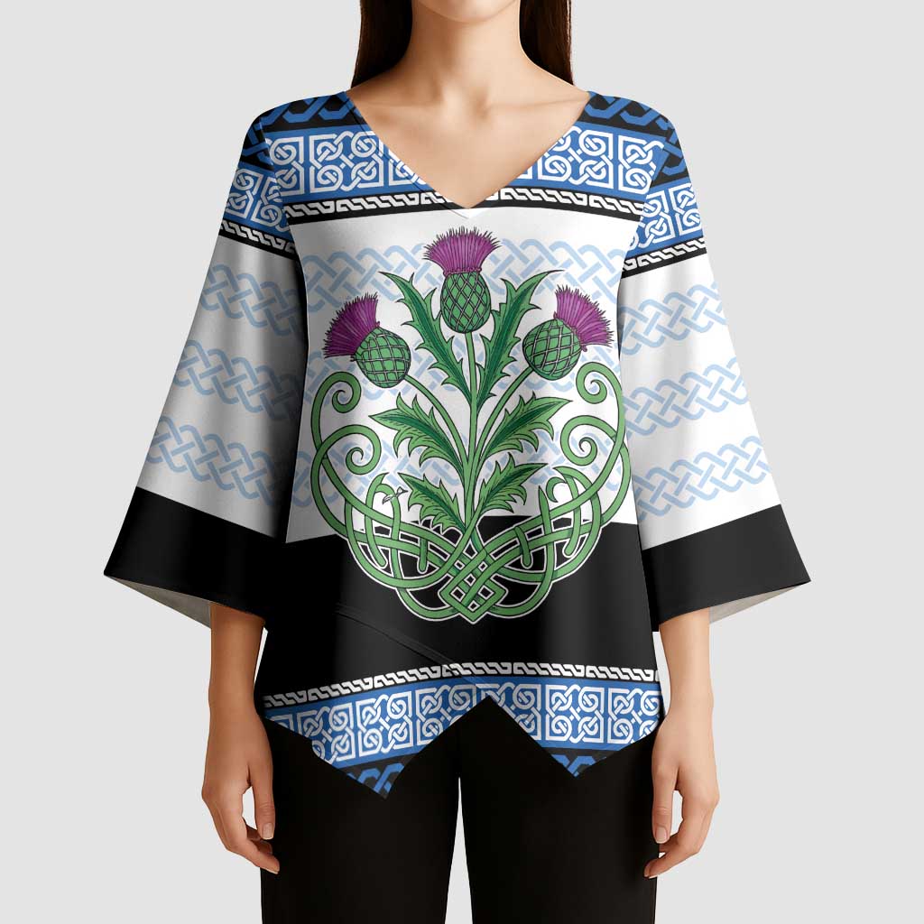 Scotland Celtic Knot Kimono Sleeve Blouse Celtic Nation Heritage Pride - Wonder Print Shop