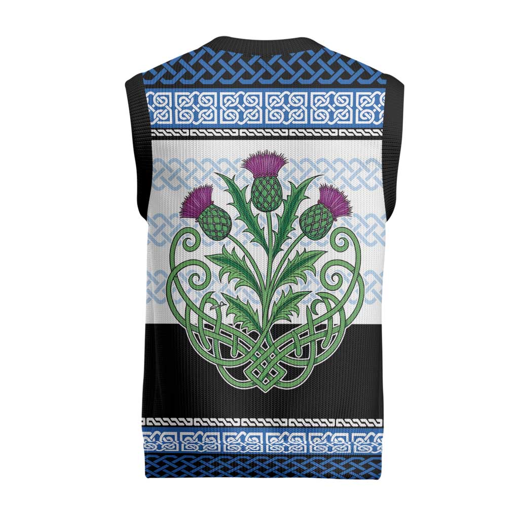 Scotland Celtic Knot Christmas Knitted V-Neck Vest Celtic Nation Heritage Pride - Wonder Print Shop