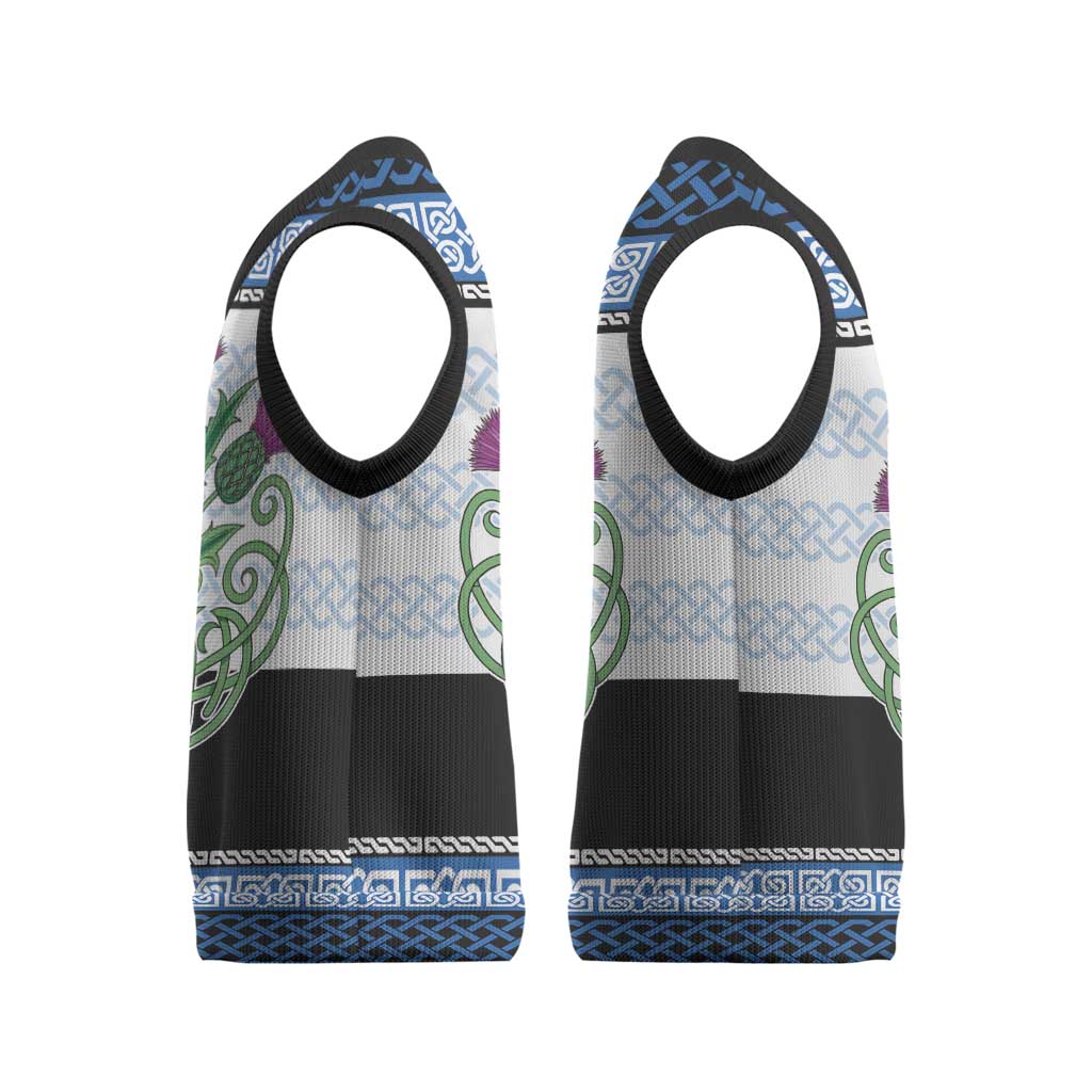 Scotland Celtic Knot Christmas Knitted V-Neck Vest Celtic Nation Heritage Pride - Wonder Print Shop