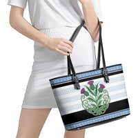 Scotland Celtic Knot Leather Tote Bag Celtic Nation Heritage Pride - Wonder Print Shop