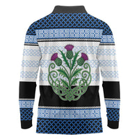 Scotland Celtic Knot Long Sleeve Polo Shirt Celtic Nation Heritage Pride - Wonder Print Shop