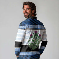 Scotland Celtic Knot Long Sleeve Polo Shirt Celtic Nation Heritage Pride - Wonder Print Shop