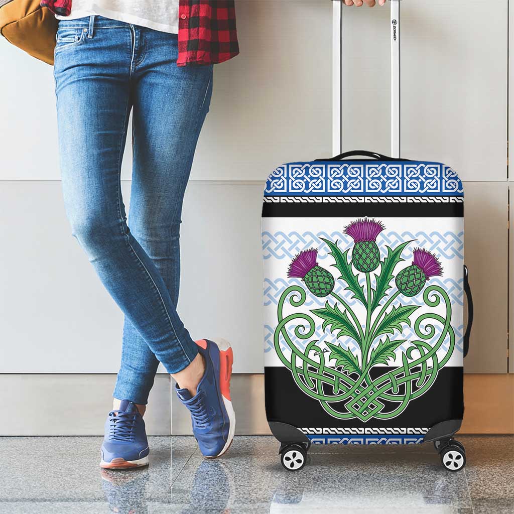 Scotland Celtic Knot Luggage Cover Celtic Nation Heritage Pride - Wonder Print Shop