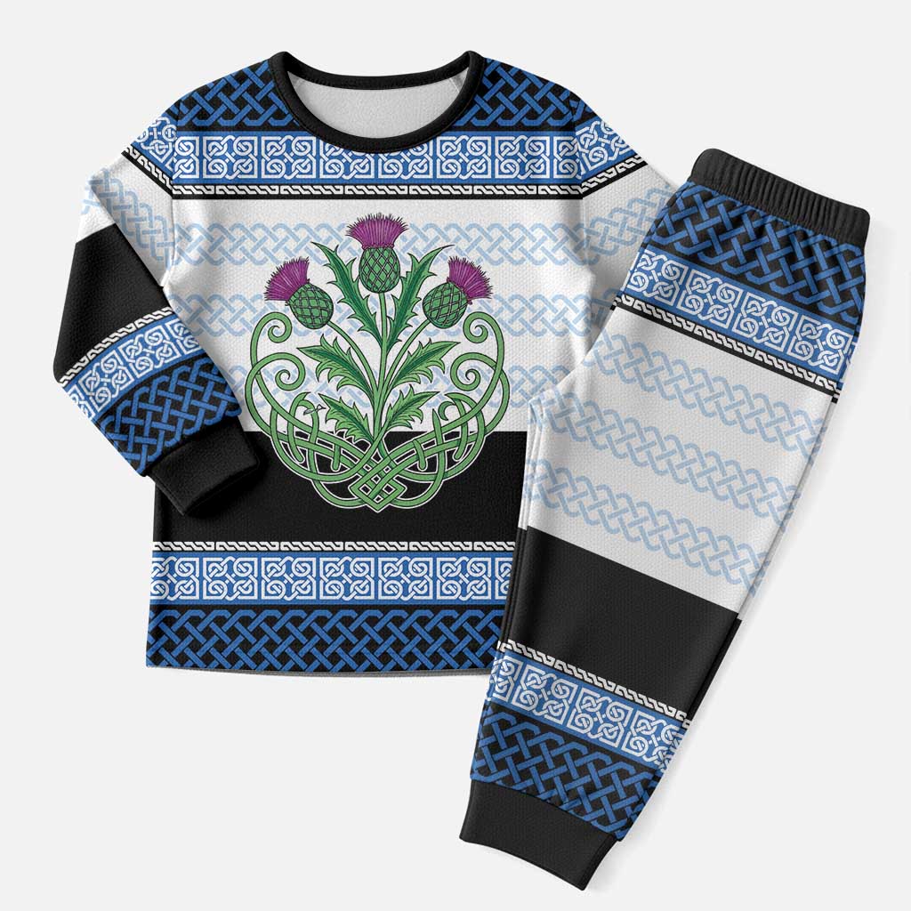 Scotland Celtic Knot Christmas Pajama Set Celtic Nation Heritage Pride - Wonder Print Shop