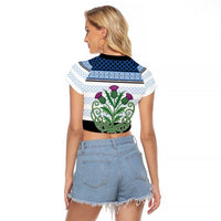 Scotland Celtic Knot Raglan Cropped T Shirt Celtic Nation Heritage Pride - Wonder Print Shop