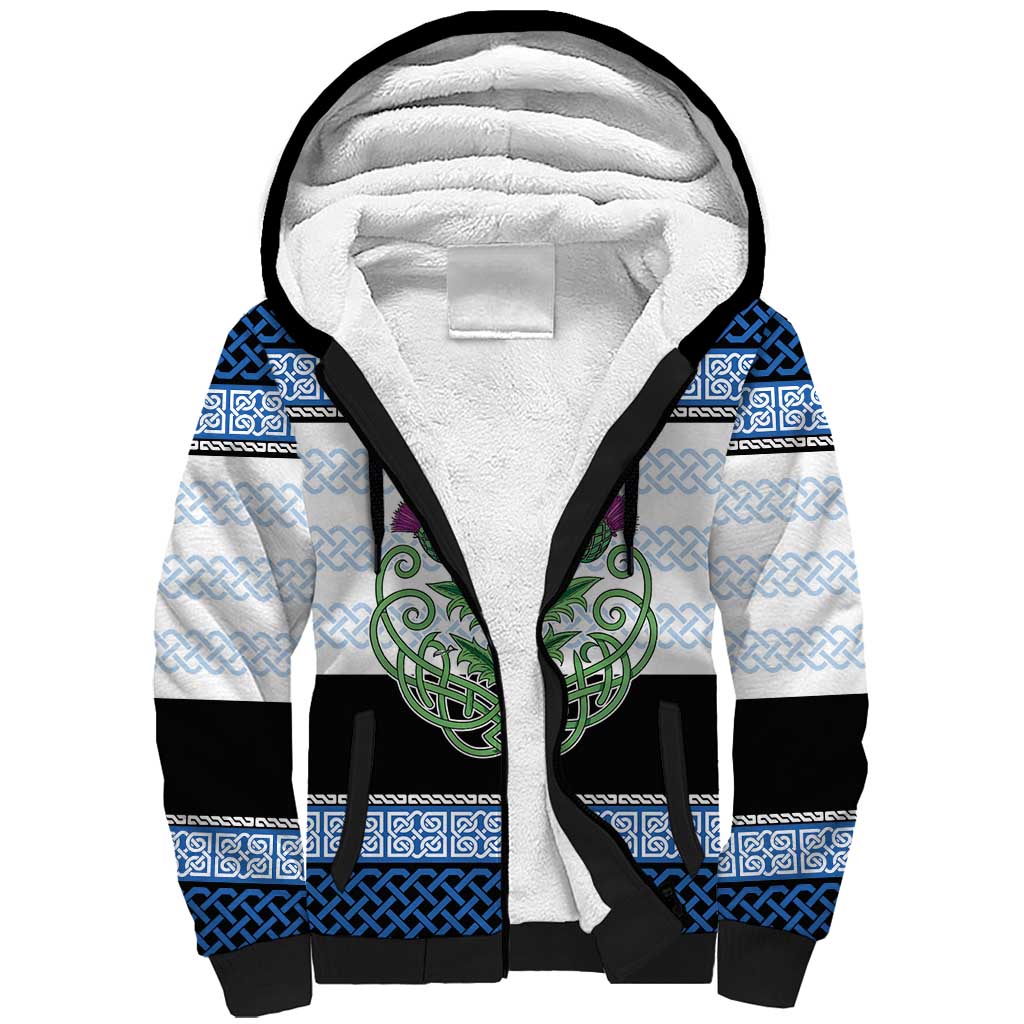 Scotland Celtic Knot Sherpa Hoodie Celtic Nation Heritage Pride - Wonder Print Shop