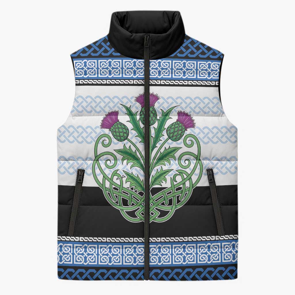 Scotland Celtic Knot Sleeveless Puffer Jacket Celtic Nation Heritage Pride - Wonder Print Shop