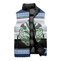 Scotland Celtic Knot Sleeveless Puffer Jacket Celtic Nation Heritage Pride - Wonder Print Shop