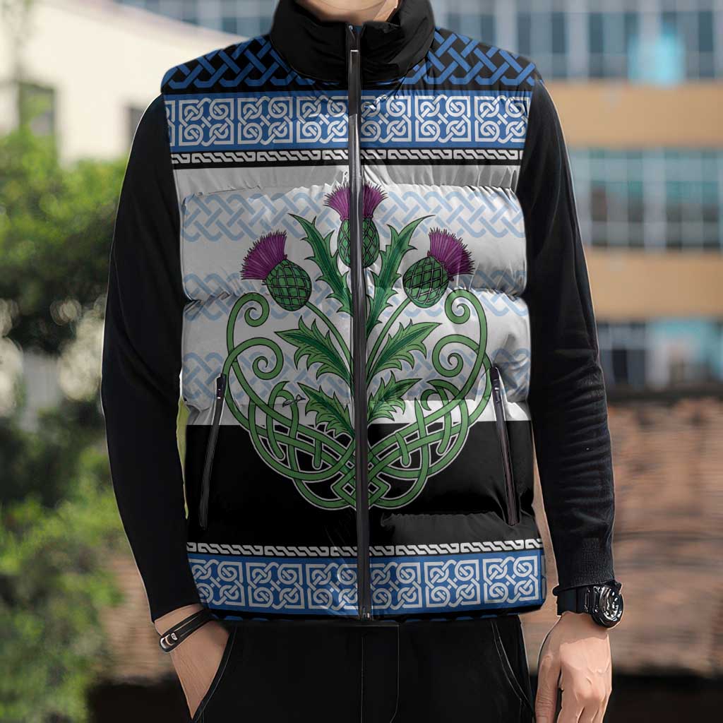 Scotland Celtic Knot Sleeveless Puffer Jacket Celtic Nation Heritage Pride - Wonder Print Shop