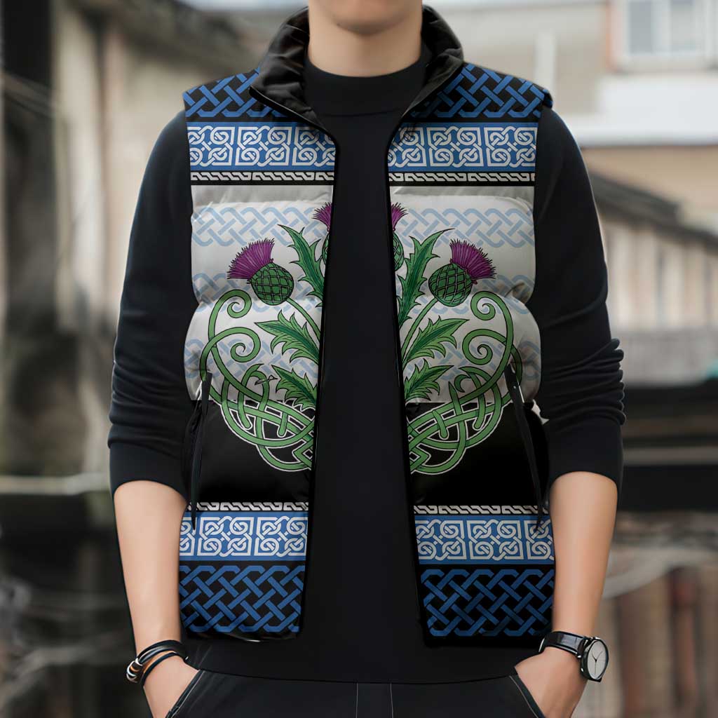 Scotland Celtic Knot Sleeveless Puffer Jacket Celtic Nation Heritage Pride - Wonder Print Shop