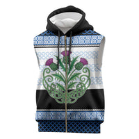 Scotland Celtic Knot Sleeveless Zip Hoodie Celtic Nation Heritage Pride - Wonder Print Shop
