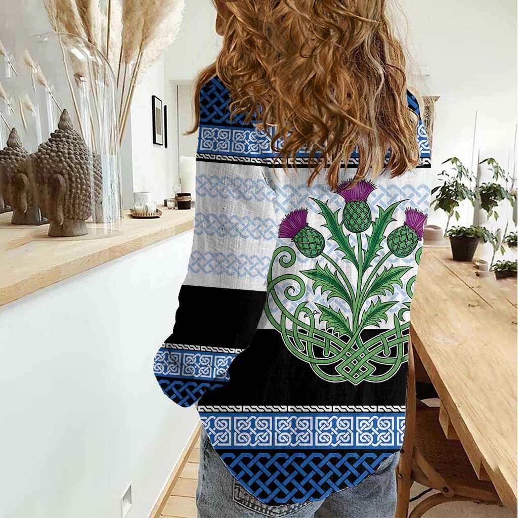 Scotland Celtic Knot Women Casual Shirt Celtic Nation Heritage Pride - Wonder Print Shop