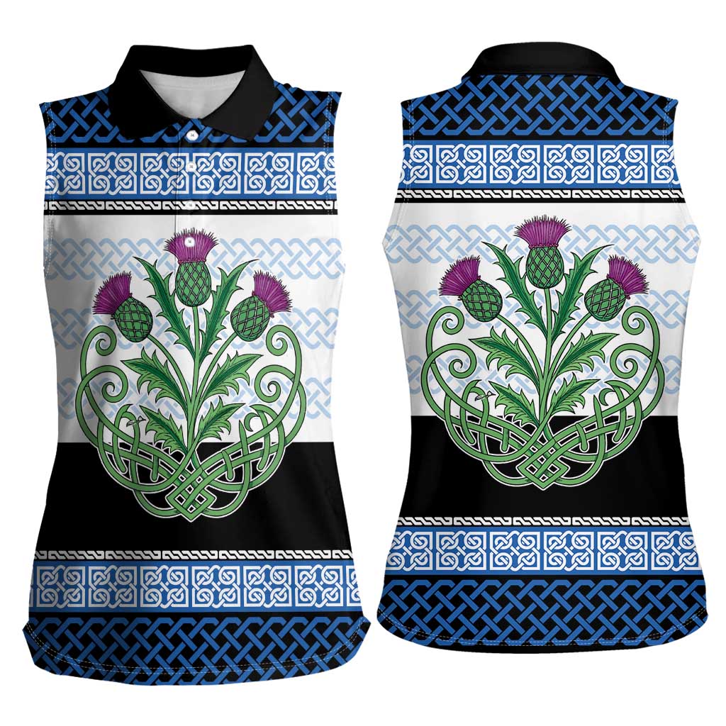 Scotland Celtic Knot Women Sleeveless Polo Shirt Celtic Nation Heritage Pride - Wonder Print Shop