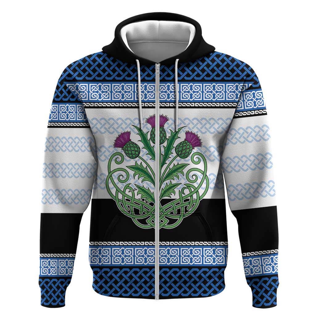 Scotland Celtic Knot Zip Hoodie Celtic Nation Heritage Pride - Wonder Print Shop