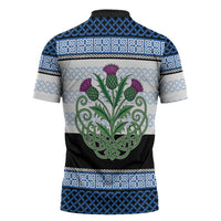 Scotland Celtic Knot Zipper Polo Shirt Celtic Nation Heritage Pride - Wonder Print Shop