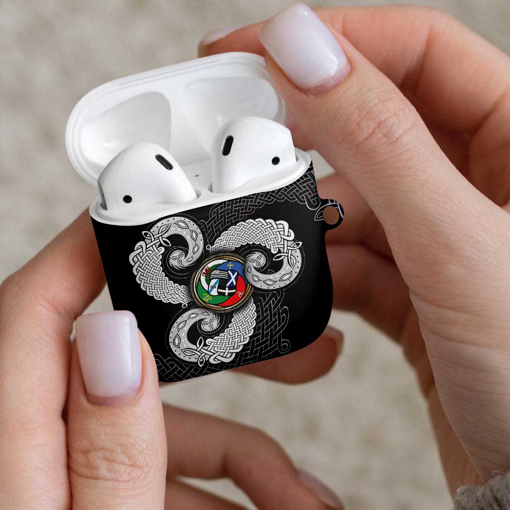 Six Celtic Countries Heritage AirPods Case Black Celtic Knot Triskelion - Wonder Print Shop