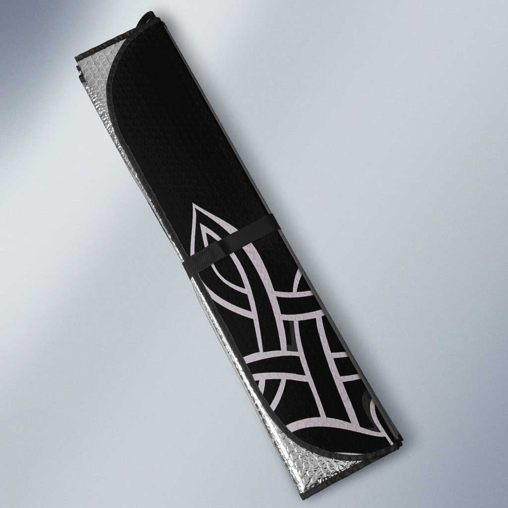 Six Celtic Countries Heritage Auto Sun Shade Black Celtic Knot Triskelion - Wonder Print Shop